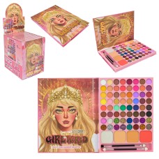 Косметика: тіні для повік, рум'яна та аксесуари, на палетці 17х23 см, у боксі 17,5х22х24 см