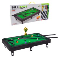 Настільна гра «Більярд»: стіл, 2 киї, 11 куль, трикутник, 6 ніжок з лузами, у коробці 66,5х28,5х4,7 см