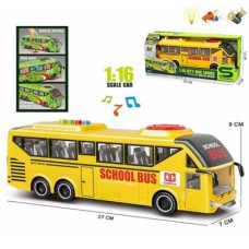 Автобус 27 см 1:16 зі світлом та звуком, на батарейці, у коробці 29х13х8 см