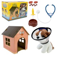 Набір ветеринара: стетоскоп, аксесуари та улюбленець 19 см, у коробці. 30х14х25 см