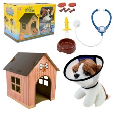 Набір ветеринара: стетоскоп, аксесуари та улюбленець 19 см, у коробці. 30х14х25 см