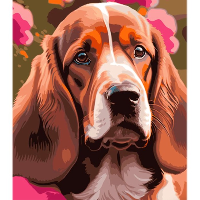 Картина за номерами «Вираз собачого погляду» 40х50 см, ТМ Strateg