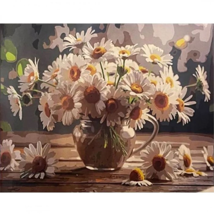 Картина за номерами «Ромашки у скляному глечику» 40х50 см, ТМ Strateg