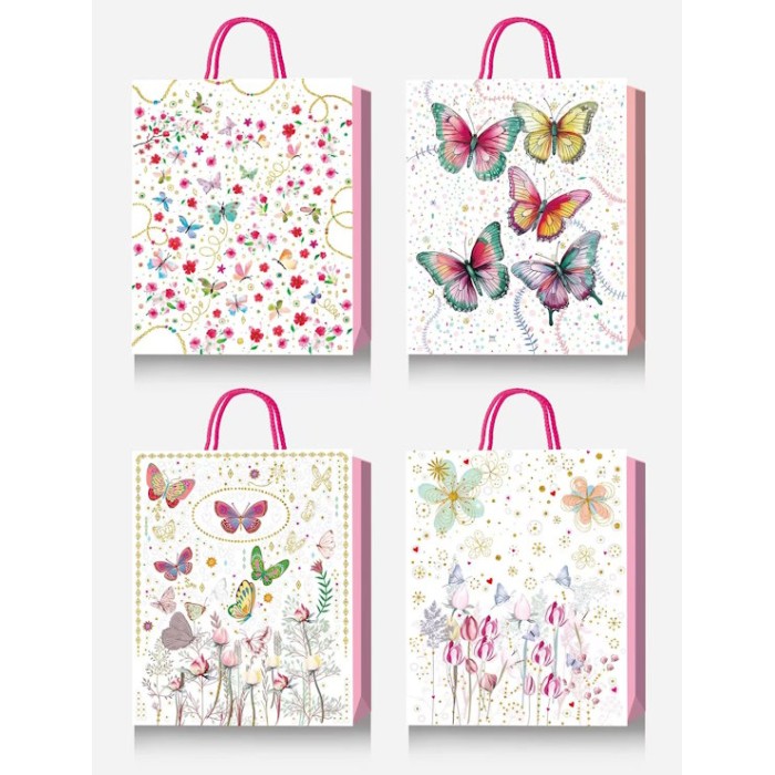 Пакет подарунковий 18х23х8 см з тиснення фольгою, в асортименті,TM Buromax