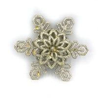 Підвіска декоративна «Сніжинка» 10 см пластикова