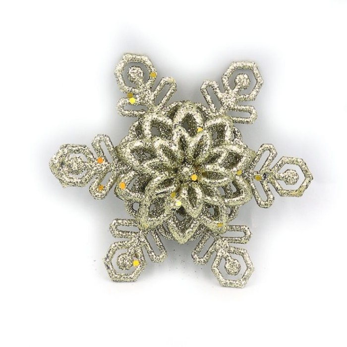 Підвіска декоративна «Сніжинка» 10 см пластикова