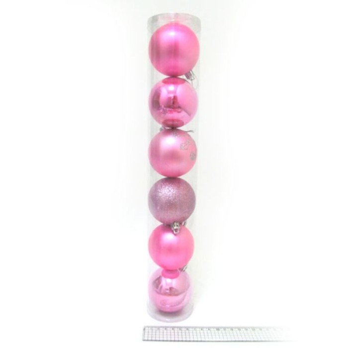 Набір ялинкових прикрас «Glam» з 6 куль по 7 см