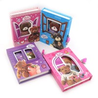 Блокнот «Bear» 16,5х12,5 см в лінію з картонною обкладинкою з замком, в асортименті, ТМ J.Otten