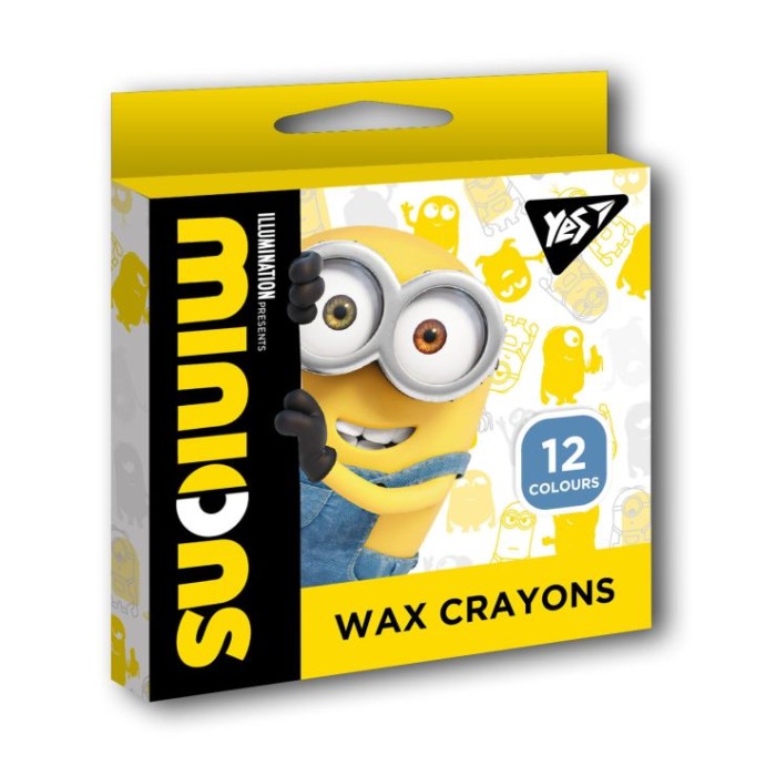 Олівці воскові «Міньйони» на 12 кольорів, ТМ YES