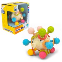 Брязкальце «Сонячний зайчик» 10,5 см тактильне, у коробці 11х13х9 см