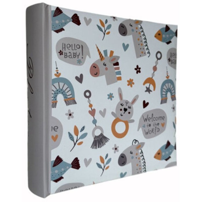 Фотоальбом «Baby Pattern» на 300 фото 10х15см з паперовими аркушами та обкладинкою з ламінованого картону 22х22 см