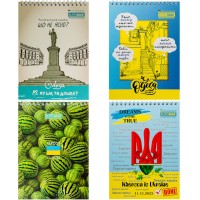 Блокнот «Героїчні міста» А5 на 48 аркушів у клітинку на спіралі зверху з картонною обкладинкою, в асортименті, TM Buromax