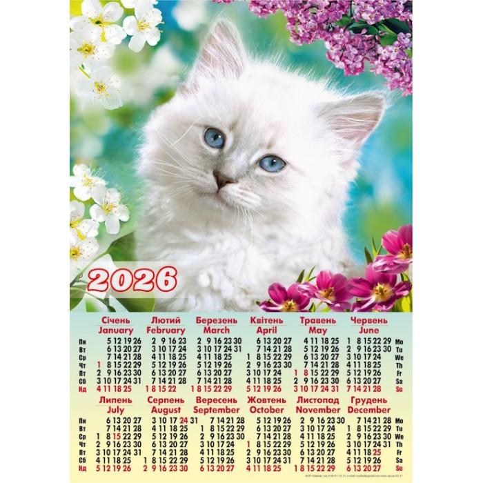 Календар «Кошеня» А2