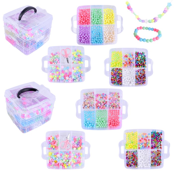 Набір для творчості: бісер, намистини, у коробці 13,5х16,5х15,5 см