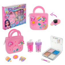 Дитяча косметика в сумочці: піни, блиск для губ, тіні та аксесуари, у коробці 24,5х3х19,5 см