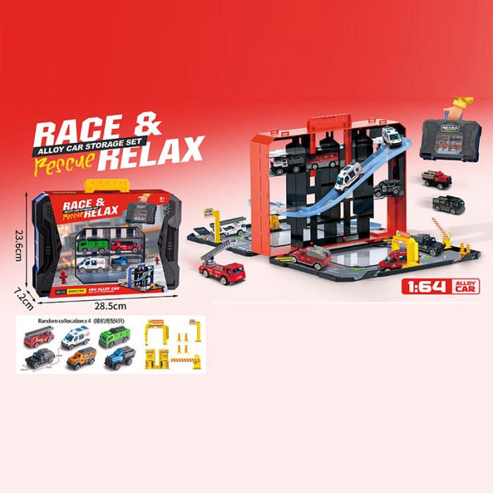 Паркінг з металевими машинками, у валізці 28,5х23,6х7,2 см