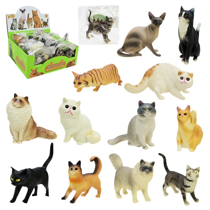 Котик 7х6 см, в асортименті, по 12 шт у дисплеї 20х7,5х18 см
