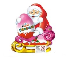 Новорічна фігурка «Санта» шоколадна молочна 75 г з сюрпризом для дівчинки, ТМ Кіндер