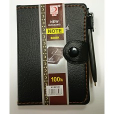 Блокнот А7 на 100 аркушів у клітинку з обкладинкою зі шкірзаму