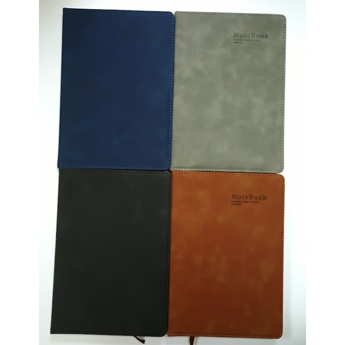 Блокнот А5 на 160 аркушів у клітинку з обкладинкою зі шкірзаму, в асортименті