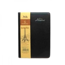 Блокнот 13,5х18,5 см на 36 аркушів у клітинку з обкладинкою зі шкірзаму