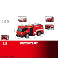 Машина «Пожежна охорона» зі світлом та звуком, на батарейці, у коробці 18,8х8,5х12,5 см