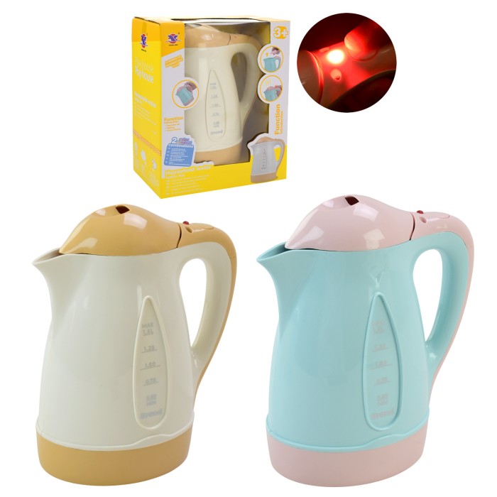 Електрочайник зі світлом та звуком,на батарейці, в асортименті, у коробці 18х10х22 см