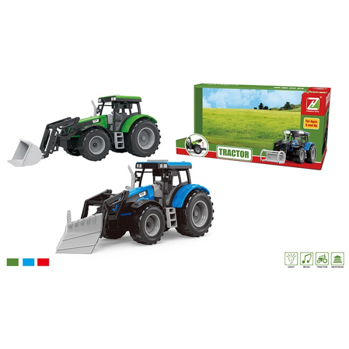 Трактор зі світлом та звуком, на батарейці, в асортименті, у коробці 29,5х15х11 см