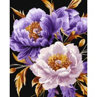 Картина за номерами «Пурпуровий шик» 40х50 см з фарбами металік extra, ТМ Ідейка