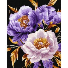 Картина за номерами «Пурпуровий шик» 40х50 см з фарбами металік extra, ТМ Ідейка