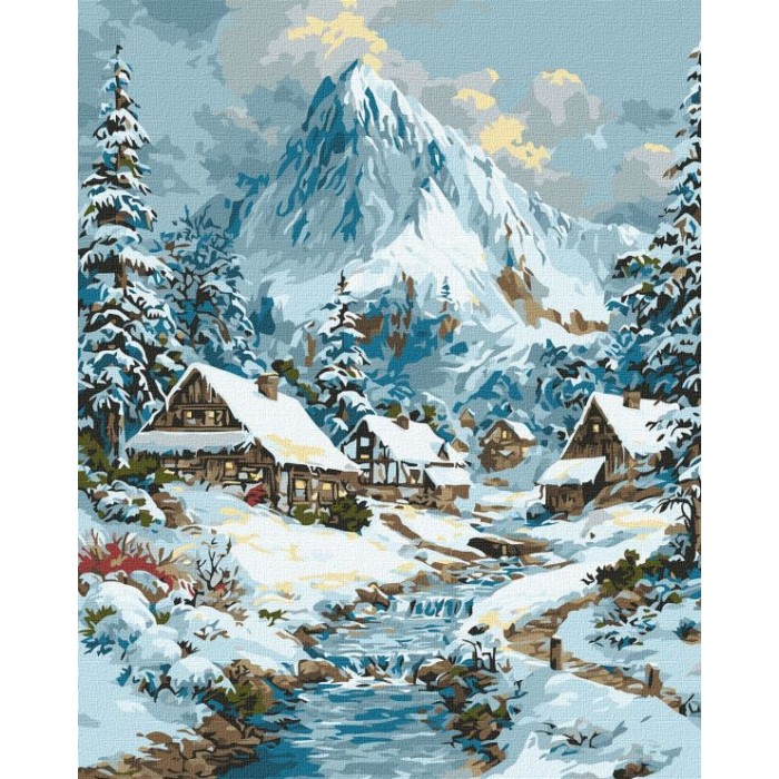 Картина за номерами «Новорічний краєвид» 40х50 см, ТМ Ідейка