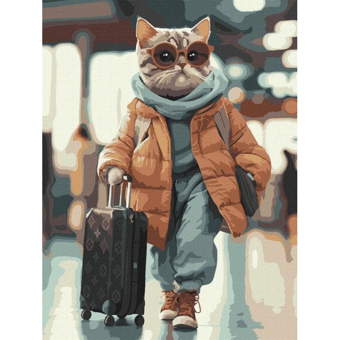 Картина за номерами «Стильний пасажир» 30х40 см, ТМ Ідейка