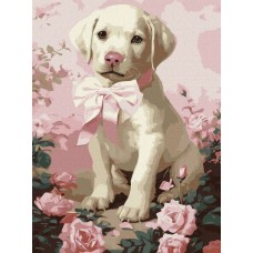 Картина за номерами «Пухнастий подарунок» 30х40 см, ТМ Ідейка