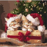 Картина за номерами «Пухнасті подарунки» 40х40 см, ТМ Ідейка