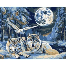 Картина за номерами «Хижаки і мудрість» 40х50 см з фарбами металік extra, ТМ Ідейка