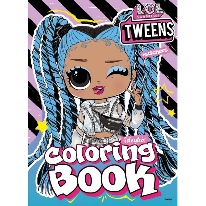 Розмальовка зі стікерами «Skate Dance 3 Tweens» на 16 сторінок з м`якою обкладинкою 21х29 см, ТМ Ідейка