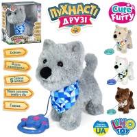Песик 28 см сенсорний музичний з українською озвучкою, ходить, виляє хвостиком, облизується, на батарейці, в асортименті, у коробці 31х27х15 см