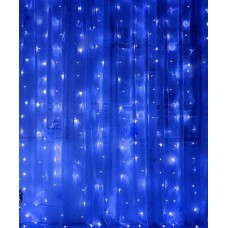 Гірлянда «Штора» 1,8х1,2 м на 120 LED-лампочок від мережі, синє світло