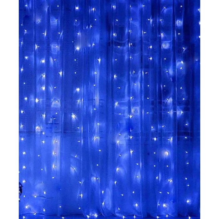Гірлянда «Штора» 1,8х1,2 м на 120 LED-лампочок від мережі, синє світло