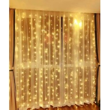 Гірлянда «Штора» 1,8х1,2 м на 120 LED-лампочок від мережі, біле тепле світло