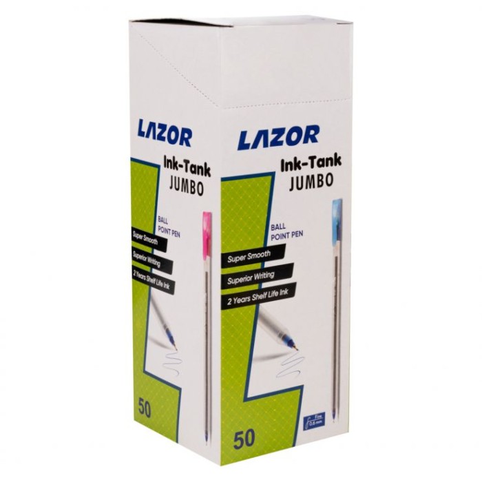 Ручка «LAZOR Ink Tank-Jumbo» кульково-масляна чорна 0,6 мм, ТМ LINC