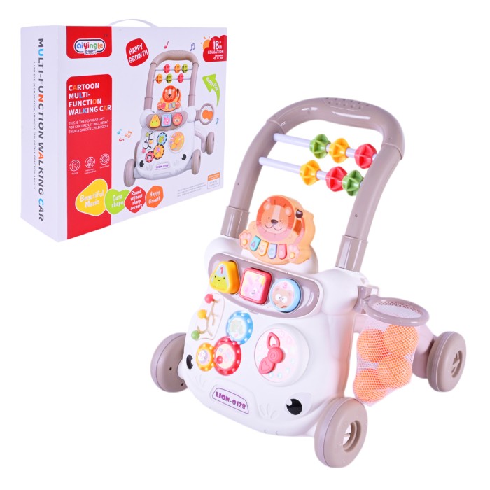 Ходунки-каталочка «Перші кроки» музичні зі світлом та ігровою панеллю, у коробці 37х12х33,5 см