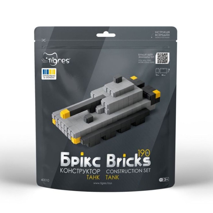 Конструктор «Брікс. Танк» на 190 елементів, ТМ Тигрес