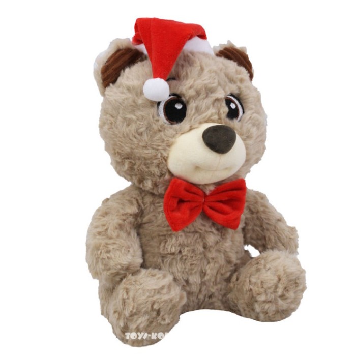 М`яка іграшка «Новорічний ведмідь» 24 см, ПП Копиця