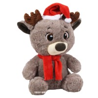 М`яка іграшка «Новорічний олень» 24 см, ПП Копиця