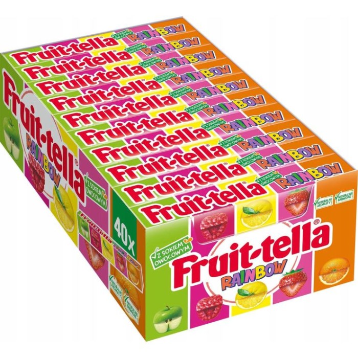Цукерка «Fruit-tella Веселка» жувальна 41г