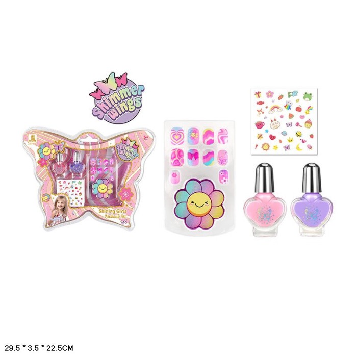 Набір для манікюру: нігті, лак для нігтів, наліпки, у слюді 29,5х3,5х22,5 см