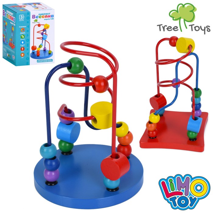 Лабіринт магнітний дерев'яний з ігровим полем 22,5х15,5 см та кульками, у коробці 23,5162,5 см