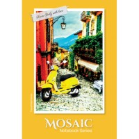 Канцелярська книга «MOSAIC» А4 на 80 аркушів у клітинку з твердою палітуркою та ламінованою обкладинкою, в асортименті, ТМ Рюкзачок