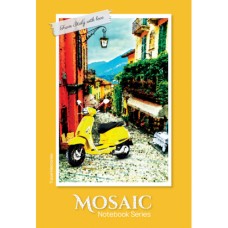Канцелярська книга «MOSAIC» А4 на 80 аркушів у клітинку з твердою палітуркою та ламінованою обкладинкою, в асортименті, ТМ Рюкзачок